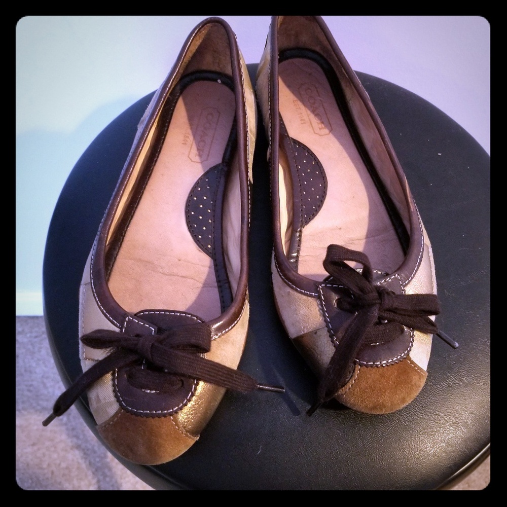 COACH Jasmine Patchwork Ballet Flats - 6.5